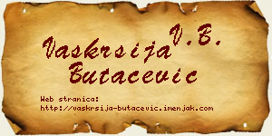 Vaskrsija Butačević vizit kartica